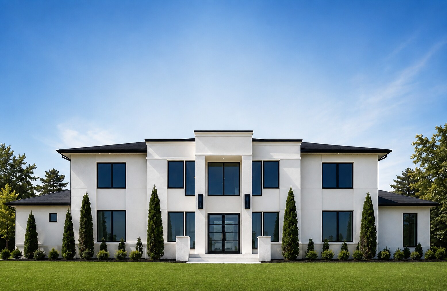 Modern luxury custom home built by Chad Tompkins in Mississippi